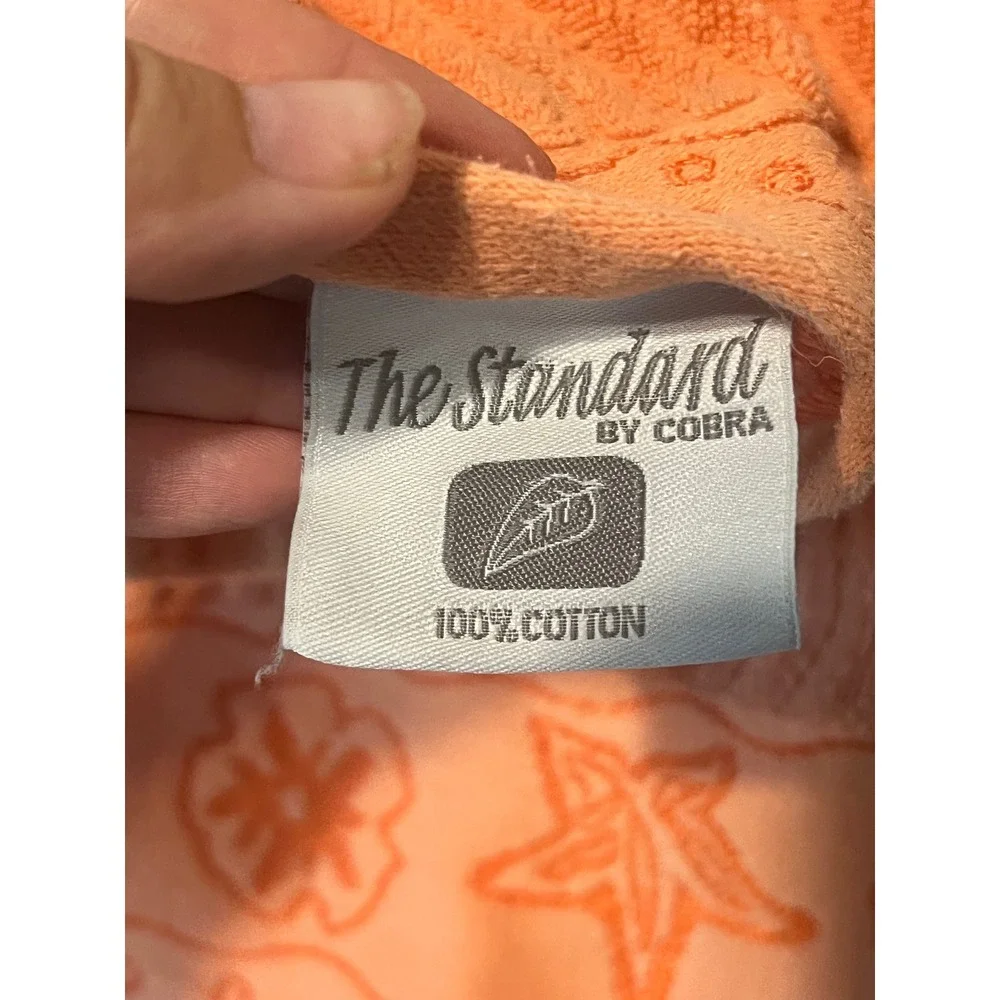 The Standard by Cobra Peach Coral Cotton Towel Set Starfish Seashell Coastal 2pc